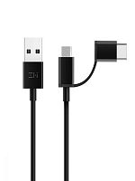 Кабель 2in1 USB Type-C/Micro Xiaomi ZMI 100см (Черный) — фото